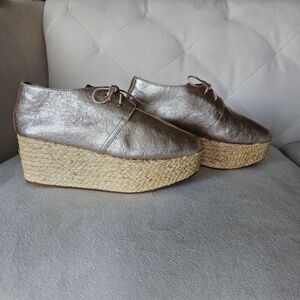 Robert Clergerie Platform Espadrille Shoes in Pink (Size 38.5 EU/8 US)